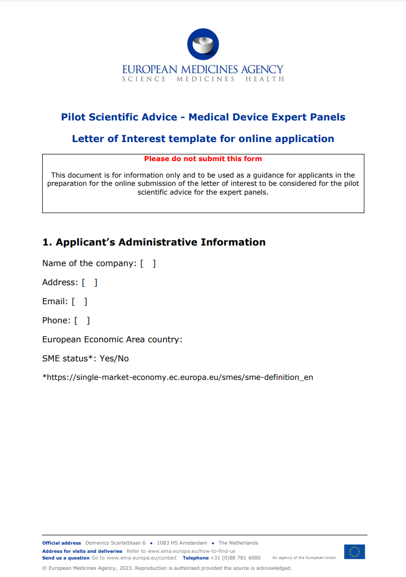 文章配图:让医械专家小组为你的产品提供临床试验有关的科学建议?EMA正式开放了申请入口