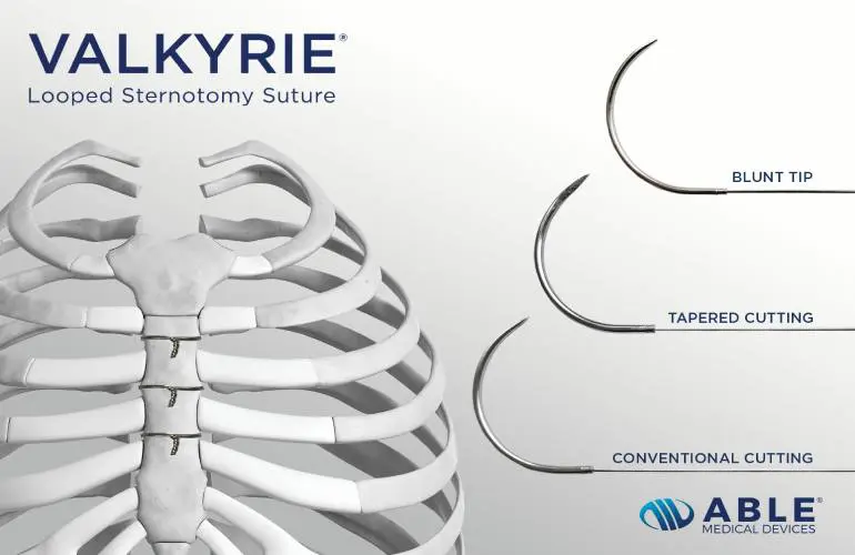 Able Medical推出Valkyrie环形心切开缝合线