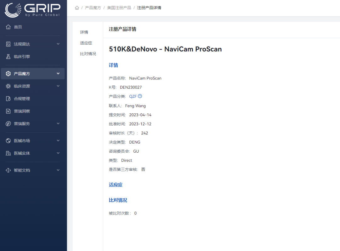文章配图:GRIP大数据月报:12月FDA 510k与DeNovo产品盘点