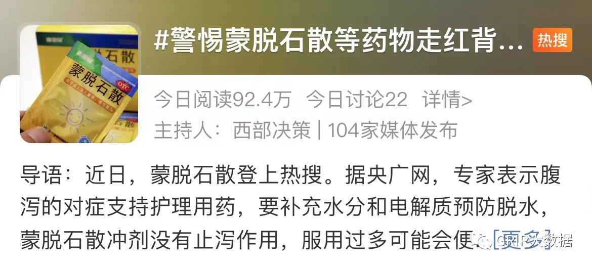 文章配图:蒙脱石散被抢光?专家:勿乱用