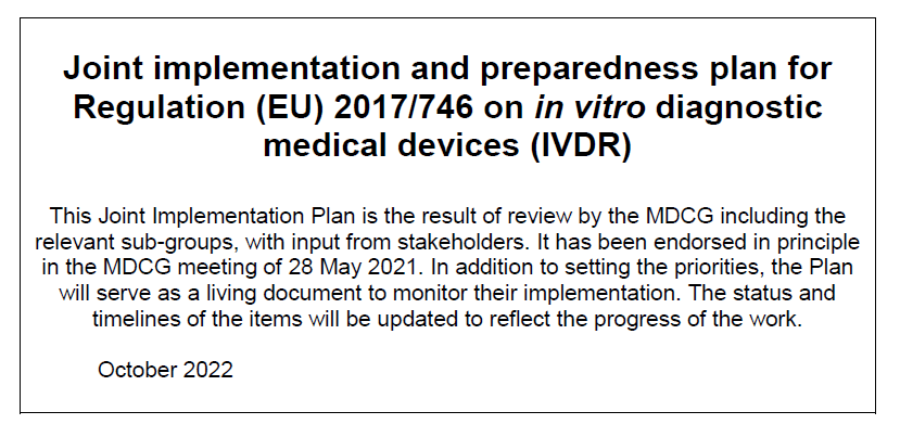 文章配图：​深度解读！关于体外诊断医疗器械IVDR法规 (EU) 2017/746的联合实施和准备计划